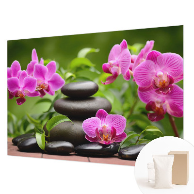 Decorative wall mural for living room with an orchid stone pattern