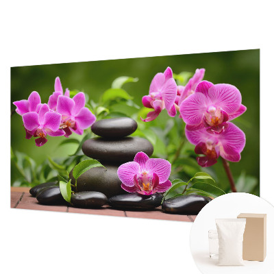 Decorative wall mural for living room with an orchid stone pattern