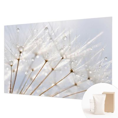 Premium photo wallpaper with a rosy dandelion motif