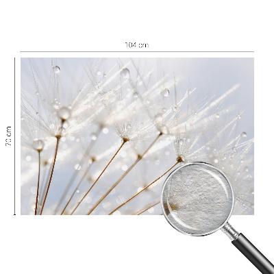 Premium photo wallpaper with a rosy dandelion motif