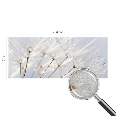 Premium photo wallpaper with a rosy dandelion motif
