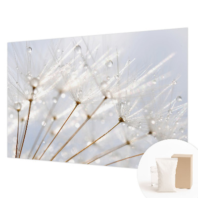 Premium photo wallpaper with a rosy dandelion motif