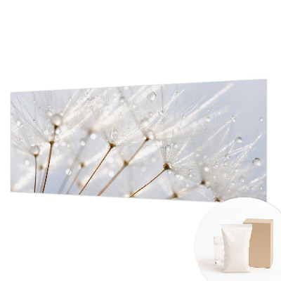 Premium photo wallpaper with a rosy dandelion motif