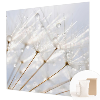 Premium photo wallpaper with a rosy dandelion motif
