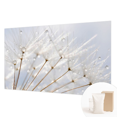 Premium photo wallpaper with a rosy dandelion motif
