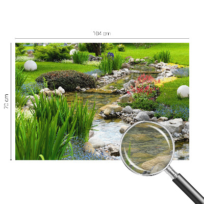 Non-woven photo wallpaper with an idyllic garden motif