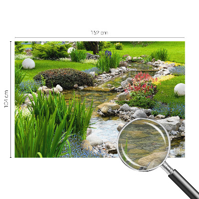 Non-woven photo wallpaper with an idyllic garden motif