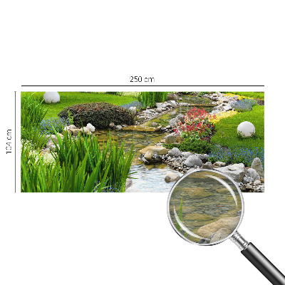 Non-woven photo wallpaper with an idyllic garden motif