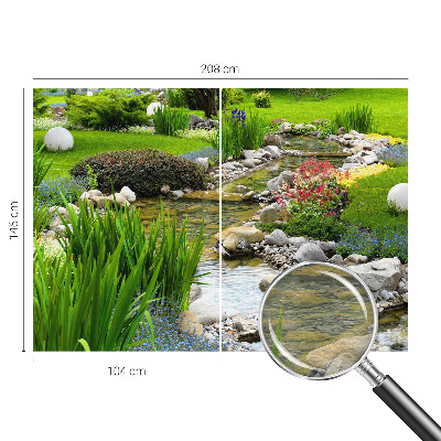 Non-woven photo wallpaper with an idyllic garden motif