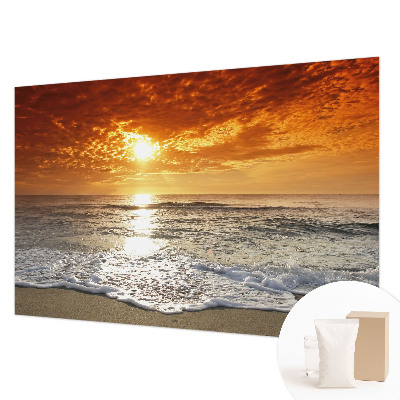 Photo wallpaper with an ocean waves motif
