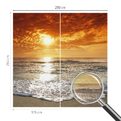 Photo wallpaper with an ocean waves motif