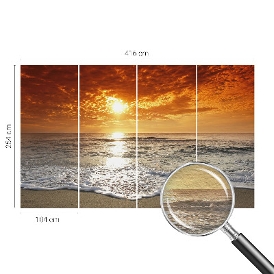 Photo wallpaper with an ocean waves motif