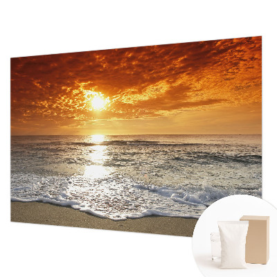 Photo wallpaper with an ocean waves motif
