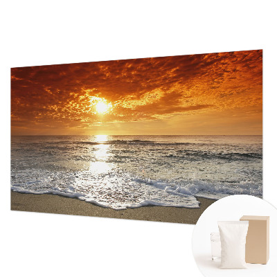 Photo wallpaper with an ocean waves motif