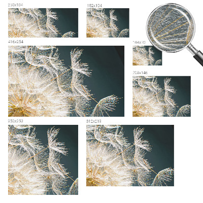 Wallpaper mural with a dandelion motif called 