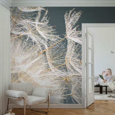 Wallpaper mural with a dandelion motif called 