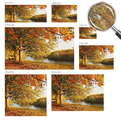Photo wall mural with a coastal autumn motif