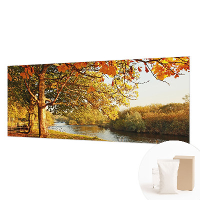 Photo wall mural with a coastal autumn motif