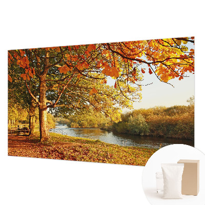 Photo wall mural with a coastal autumn motif
