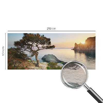 Wallpaper mural for living room featuring a peaceful nature scene