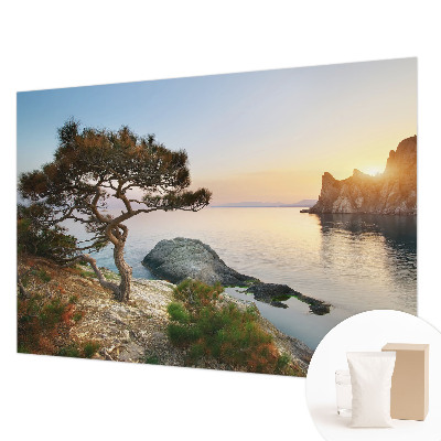 Wallpaper mural for living room featuring a peaceful nature scene