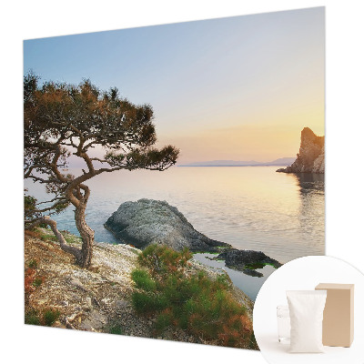 Wallpaper mural for living room featuring a peaceful nature scene