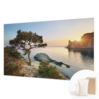 Wallpaper mural for living room featuring a peaceful nature scene