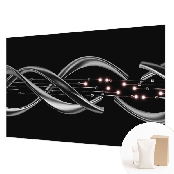 Wall mural for bedroom with a braided pattern