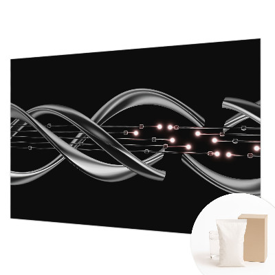 Wall mural for bedroom with a braided pattern