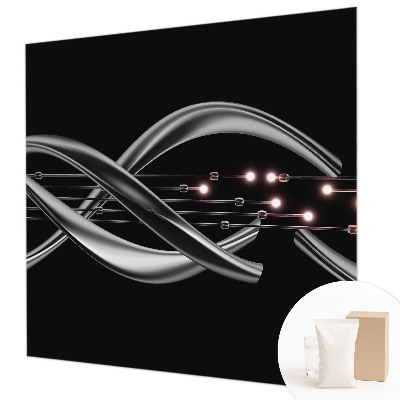Wall mural for bedroom with a braided pattern