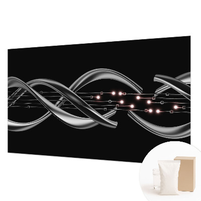 Wall mural for bedroom with a braided pattern