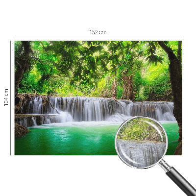 Photo wall mural with a forest waterfall motif