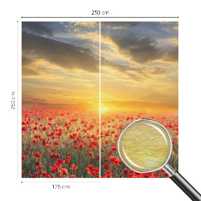 Bedroom wall mural wallpaper Poppy field