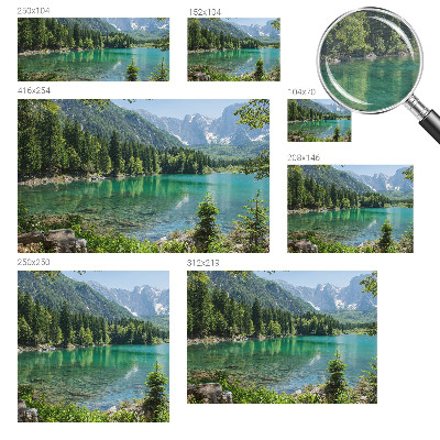 Large wall mural wallpaper featuring a green lake scene