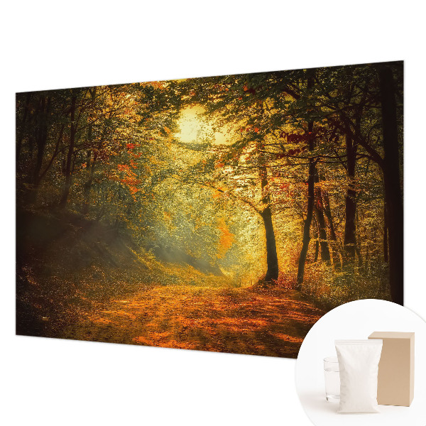 Custom size wall mural featuring an autumn landscape