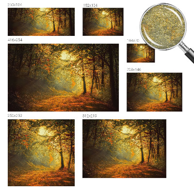 Custom size wall mural featuring an autumn landscape