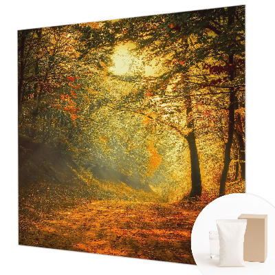 Custom size wall mural featuring an autumn landscape