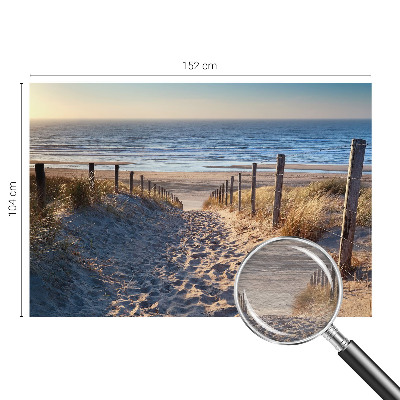 Modern wall mural featuring a beach path scene