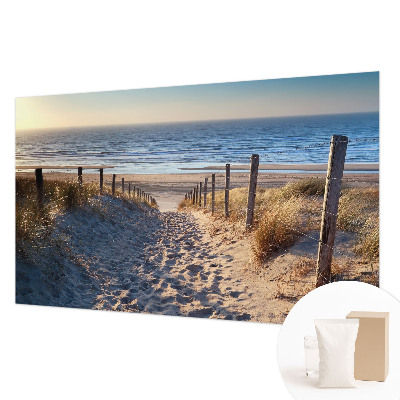 Modern wall mural featuring a beach path scene