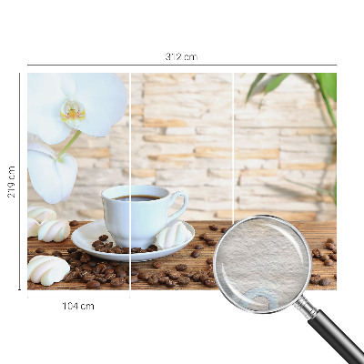 Modern wall mural for bedroom with a floral relaxation design