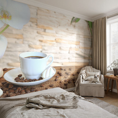 Modern wall mural for bedroom with a floral relaxation design