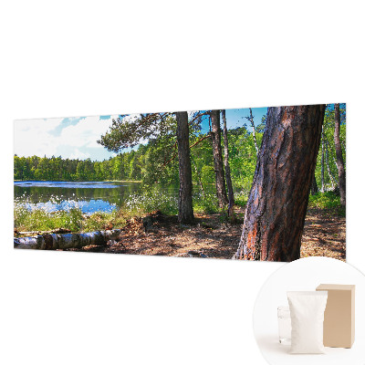 Modern wall mural for living room with a forest landscape