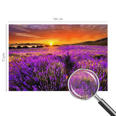 Wallpaper mural for living room with a lavender sunset design