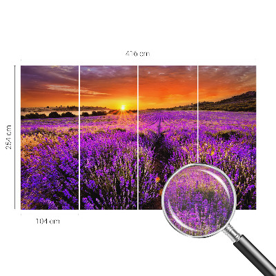 Wallpaper mural for living room Lavender Sunset