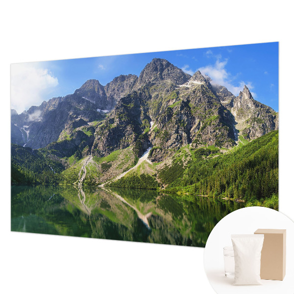 Premium photo wallpaper with a picturesque mountain motif