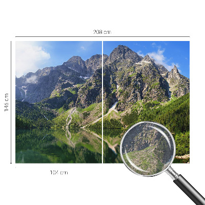 Premium photo wallpaper with a picturesque mountain motif