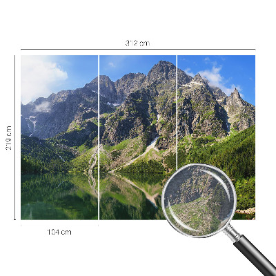 Premium photo wallpaper with a picturesque mountain motif