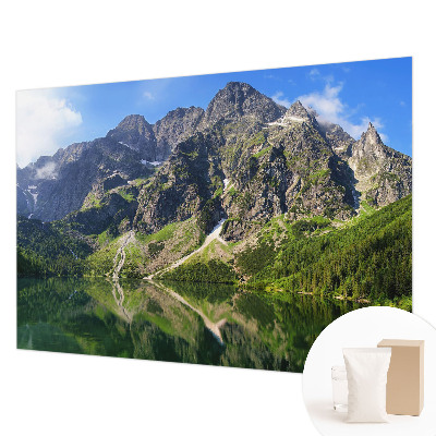 Premium photo wallpaper with a picturesque mountain motif