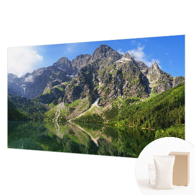 Premium photo wallpaper with a picturesque mountain motif