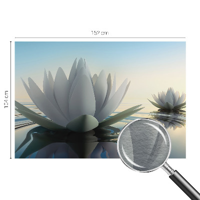 Non-woven wall mural featuring a water lilies design